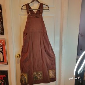 RARE! Vintage Blue Fish Denim Overall Maxi